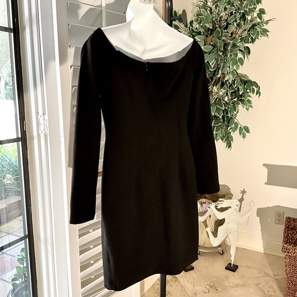Gorgeous Lulu’s black, mini dress off shoulder long sleeve, dress, size medium - Picture 3 of 6